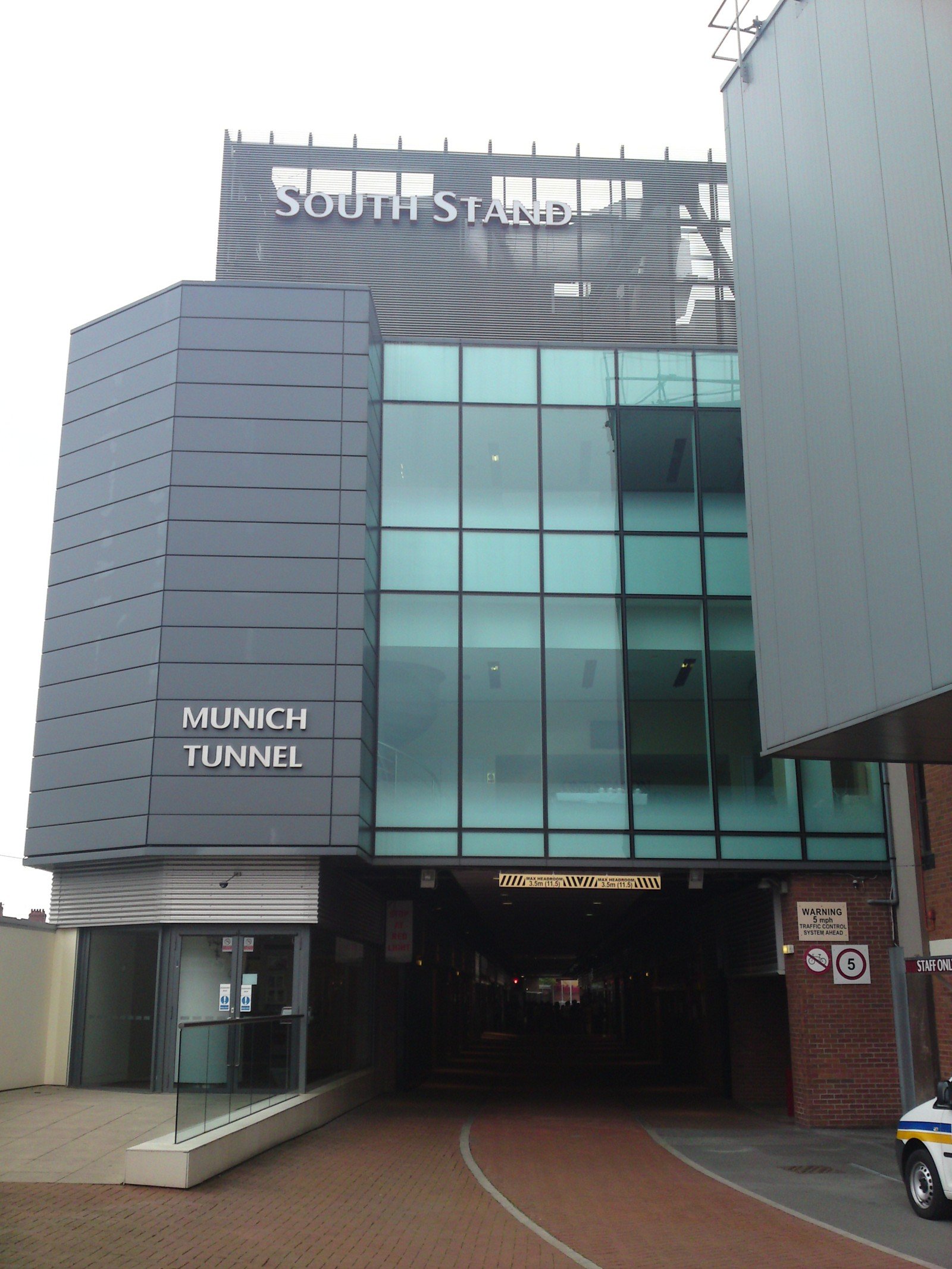Munich Tunnel entrance at Old Trafford (file photo)