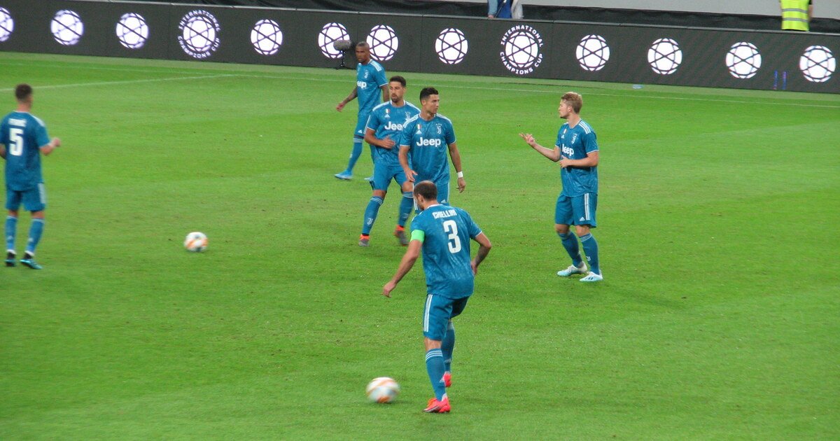 File photo of Juventus players on the pitch against Atletico Madrid in a 2019 friendly, used for the Atletico United Youth League report