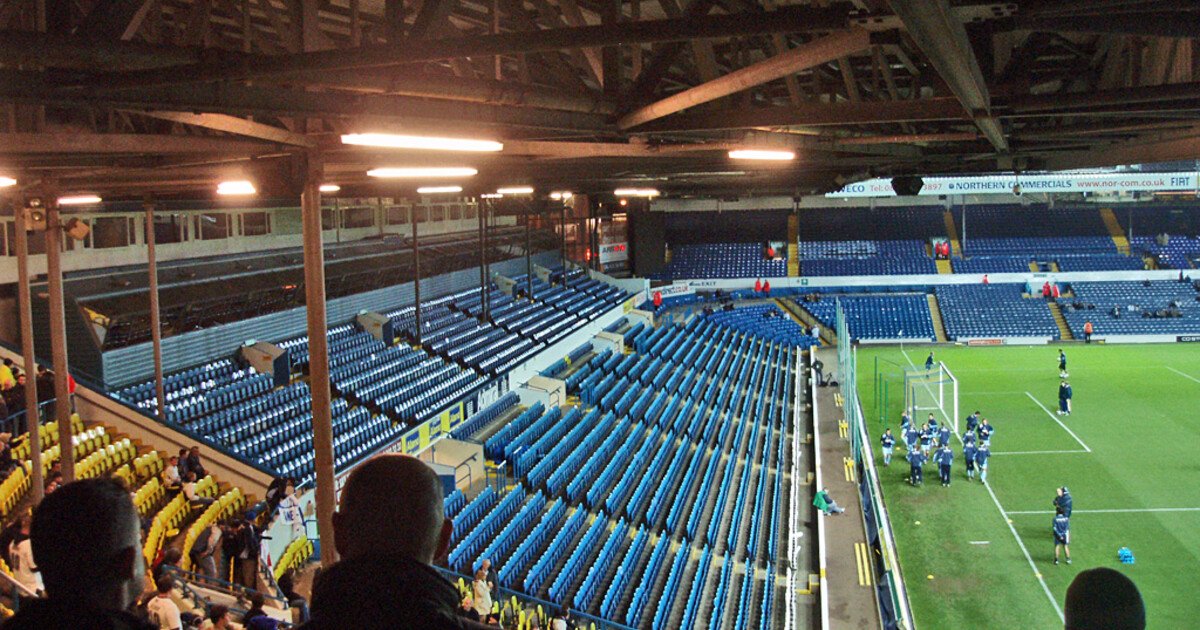 Man Utd winless run: Elland Road South Stand, where United drew at Leeds (archive photo)
