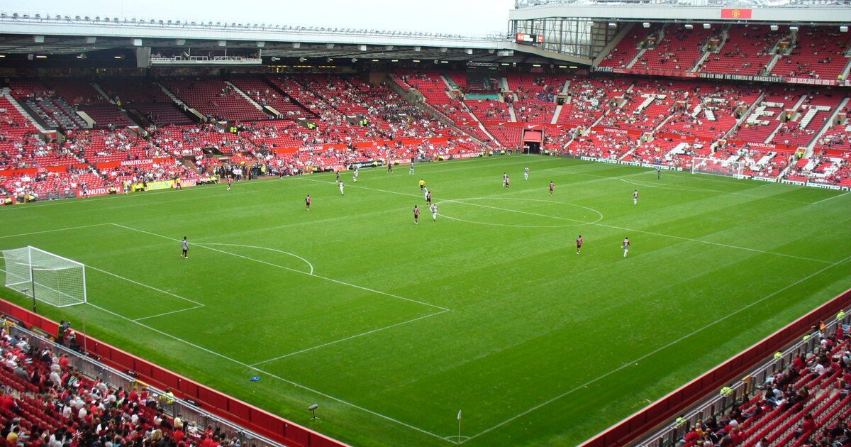Old Trafford from the stands, archive photo from 2008